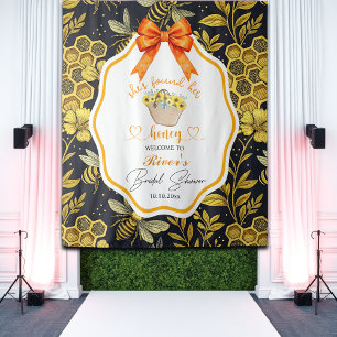 She Found Her Honey Bridal Shower Backdrop Tapestry