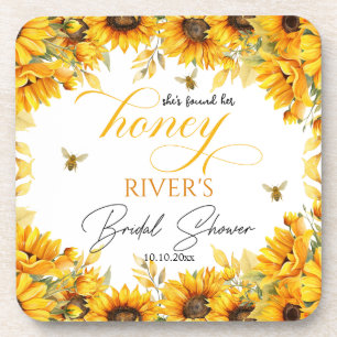 She Found Her Honey Bridal Shower Favour Coaster