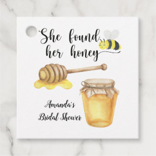 She found her honey Bridal shower Favour Tags