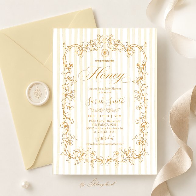 She found Her Honey Bridal Shower Invitation (Creator Uploaded)