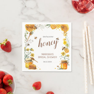 She Found her Honey Bridal Shower Napkin