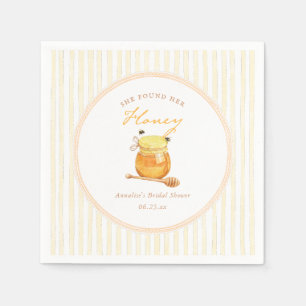 She Found Her Honey Bridal Shower Napkin