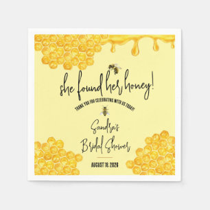 She Found Her Honey! Bridal Shower  Napkin