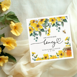 She Found Her Honey Bridal Shower Napkin