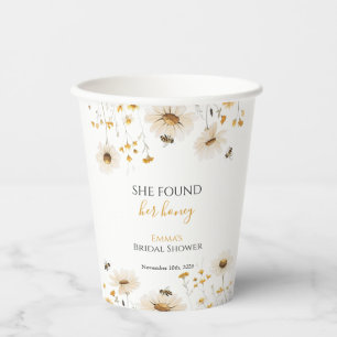 She Found Her Honey Bridal Shower Paper Cups