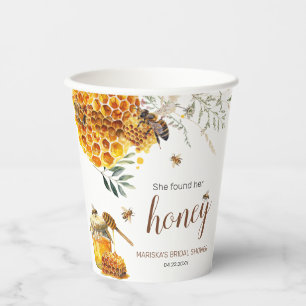 She Found her Honey Bridal Shower Paper Cups