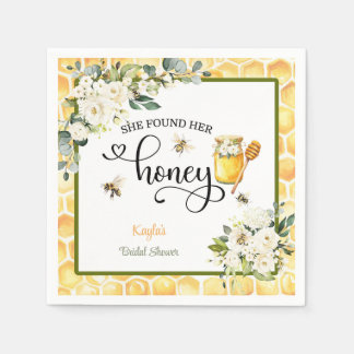 She Found Her Honey Bridal Shower Paper Napkins