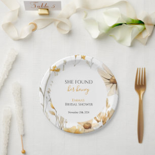 She Found Her Honey Bridal Shower Paper Plate