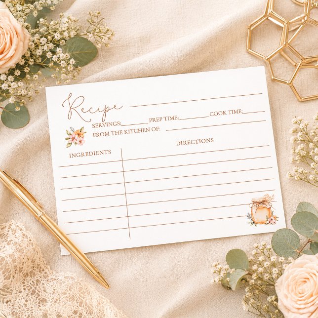 She Found Her Honey Bridal Shower Recipe Card (Creator Uploaded)