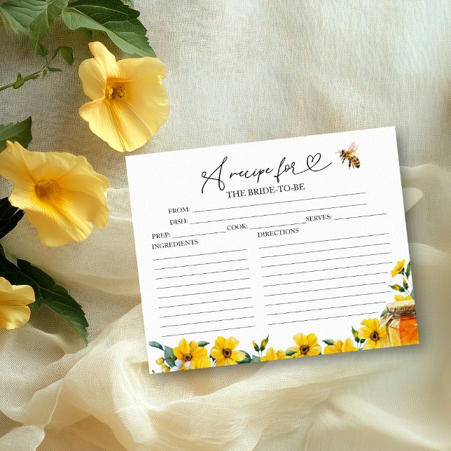 She Found Her Honey Bridal Shower Recipe Card (Creator Uploaded)
