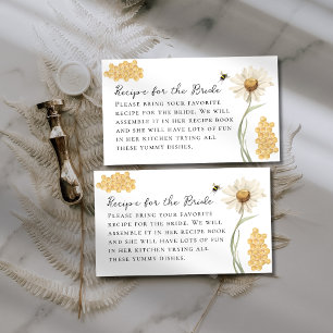She Found Her Honey Bridal Shower Recipe Request  Enclosure Card