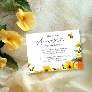 She Found Her Honey Bridal Shower Recipe Request Invitation
