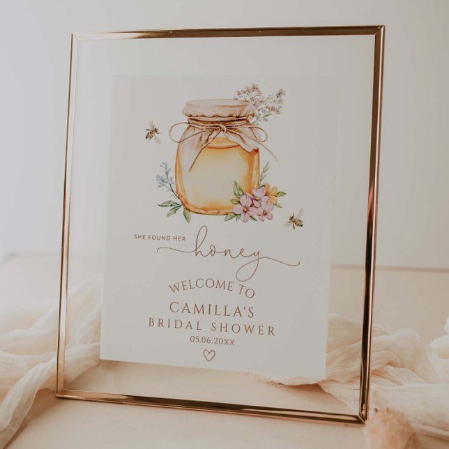 She found her honey Bridal Shower Welcome Poster (Creator Uploaded)