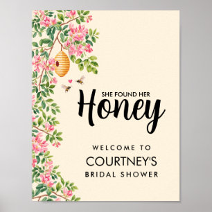 She Found Her Honey Bridal Shower Welcome Sign