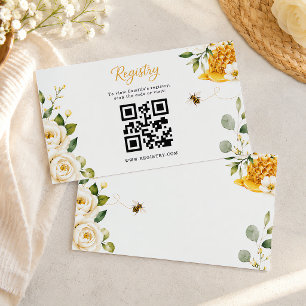 She Found Her Honey Elegant Floral Gold Custom Enclosure Card