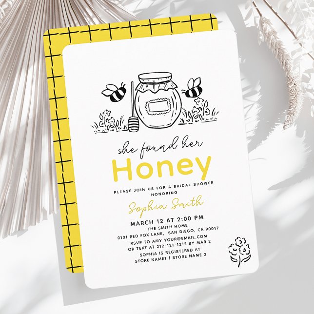 She found her Honey Hand-drawn Bridal Shower Invitation (Creator Uploaded)