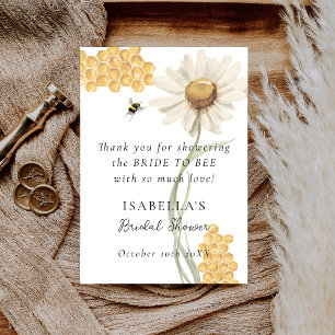 She Found Her Honey Personalised Bridal Shower Thank You Card