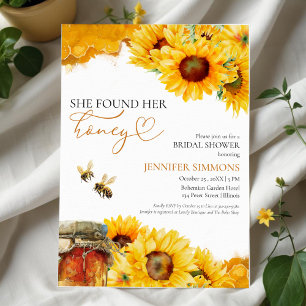 She Found Her Honey Sunflower Bridal Shower Invitation