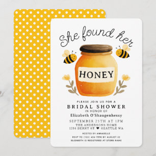 She found her Honey Watercolor Bee Bridal Shower Invitation