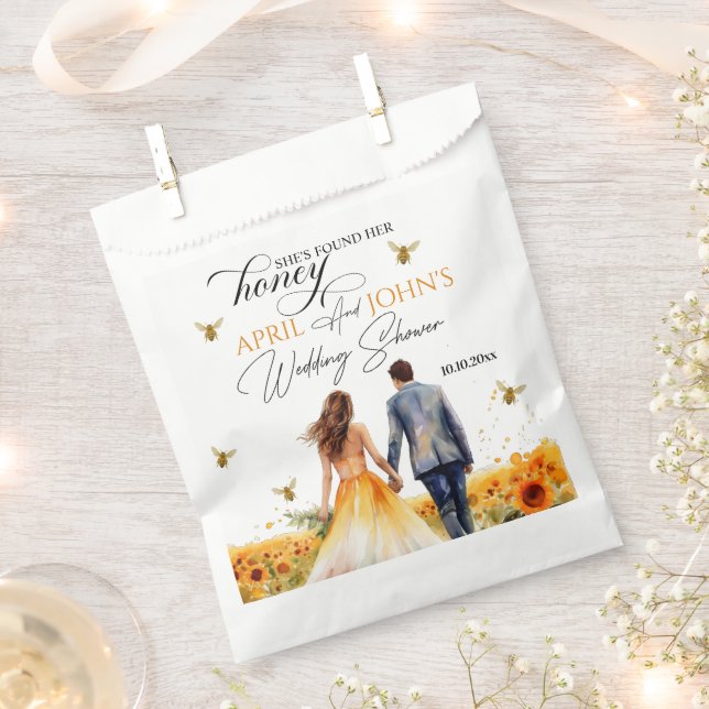 She Found Her Honey Wedding Shower  Favour Bags (Clipped)
