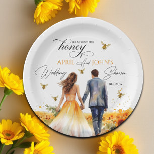 She Found Her Honey Wedding Shower  Paper Plate