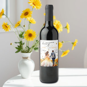 She Found Her Honey Wedding Shower Wine Label