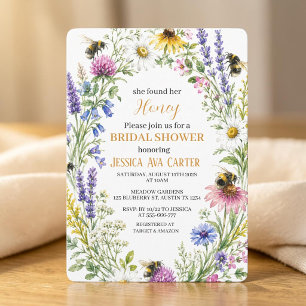 She found her Honey Wildflower Bridal Shower Invitation