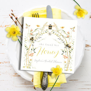 She found her Honey Wildflower Bridal Shower Napkin