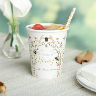 She found her Honey Wildflower Bridal Shower Paper Cups