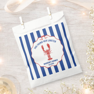 She Found Her Lobster Nautical Bridal Shower Favour Bags