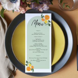 She Found Her Main Bridal Shower Citrus Lemon  Menu
