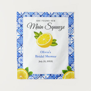 She Found Her Main Squeeze Bridal Shower Backdrop Tapestry