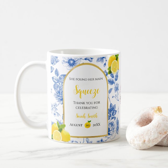 She Found Her Main Squeeze Bridal Shower Coffee Mug (With Donut)