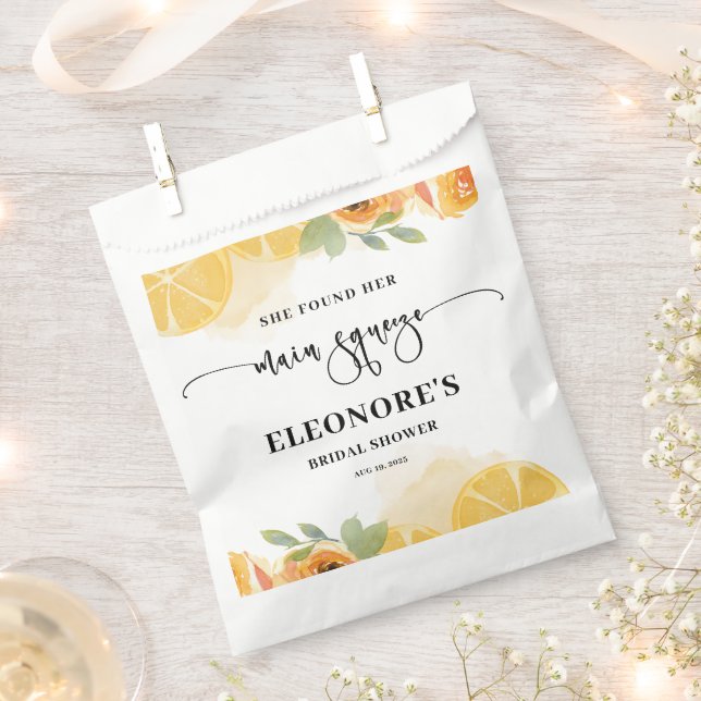 She Found her Main Squeeze Bridal Shower  Favour Bags (Clipped)