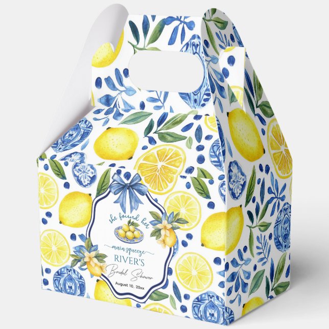 She Found Her Main Squeeze Bridal Shower Favour Box (Front)