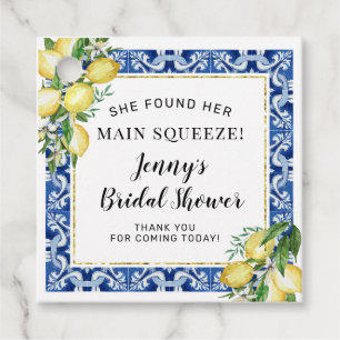 She Found Her Main Squeeze Bridal Shower Favour Tags