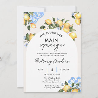 She Found Her Main Squeeze Bridal Shower Invitate Invitation