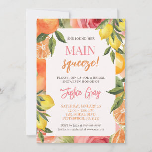 She Found Her Main Squeeze Bridal Shower Invitatio Invitation