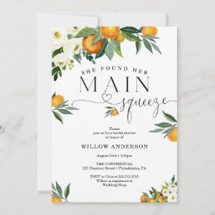 She Found Her Main Squeeze Bridal Shower Invitation