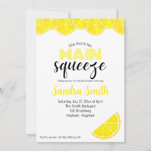 She Found Her Main Squeeze Bridal Shower Invitation