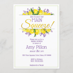 She Found Her Main Squeeze - Bridal Shower Invitation