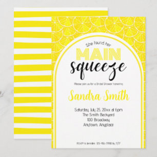 She Found Her Main Squeeze Bridal Shower Invitation