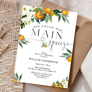 She Found Her Main Squeeze Bridal Shower Invitation