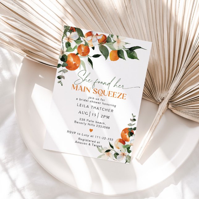 She found her main squeeze bridal shower invitation (Creator Uploaded)