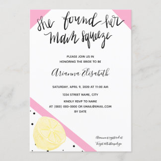 She Found Her Main Squeeze Bridal Shower Invite