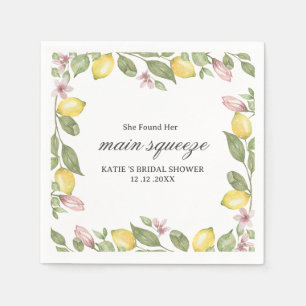 She Found Her Main Squeeze  Bridal Shower Napkin