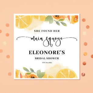 She Found her Main Squeeze Bridal Shower  Napkin