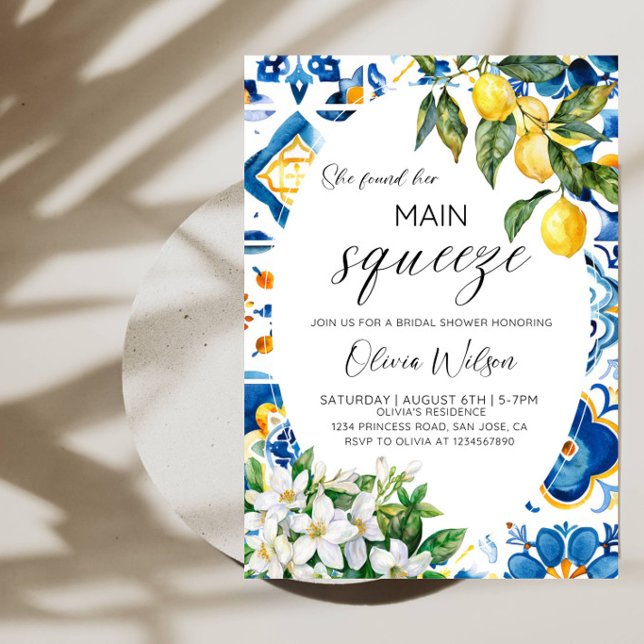 She Found Her Main Squeeze Bridal Shower Party Invitation (Creator Uploaded)