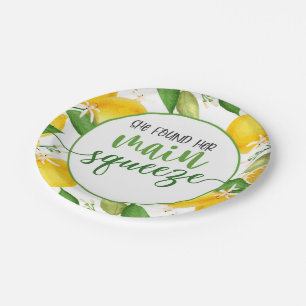 She Found Her Main Squeeze Bridal Shower Plate