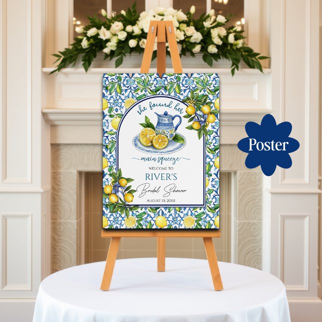 She Found Her Main Squeeze Bridal Shower Poster (Creator Uploaded)
